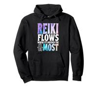 Reiki Flows Where It's Needed The Most Symbol Pullover Hoodie