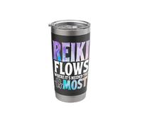 Reiki Flows Where It's Needed The Most Symbol Stainless Steel Insulated Tumbler