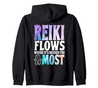 Reiki Flows Where It's Needed The Most Symbol Zip Hoodie