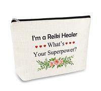 Reiki Healer Gift Makeup Bag Reiki Healer Appreciation Thank You Gift for Reiki Master Cosmetic Bag Reiki Practitioner Gifts Reiki Teacher Gifts Christmas Birthday Gift for Her Travel Toiletry Bag