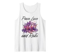 Reiki Master Yoga Chakra Pilates Peace Love and Reiki Tank Top