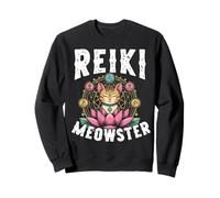 Reiki Meowster Cat Chakra Meditation Lotus Healing Sweatshirt