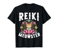 Reiki Meowster Cat Chakra Meditation Lotus Healing T-Shirt