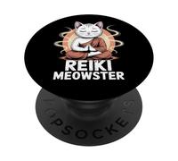Reiki Meowster Master Cat Reiki Practitioner PopSockets Adhesive PopGrip
