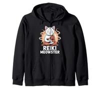 Reiki Meowster Master Cat Reiki Practitioner Zip Hoodie