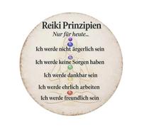 Reiki Principles Today Only Not Angry No Worries Grateful Honest Work Friendly Round Metal Tin Sign Vintage Wall Decor, Bar Garage Cafe Kitchen Home Wall Art Poster 8x8inches