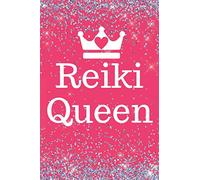 Reiki Queen: Reiki Queen pink 6x9inch Notebook/Planner. Lovely gift for any Reiki enthusiast for Xmas, Birthday, Mother's day, Anniversary or Any Occasion. Fab Stocking Filler or Secret Santa.