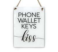 Reilly Originals Phone Wallet Keys Kiss | Elegant Premium Acrylic | Includes Rope | 200mm x 150mm