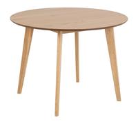 reims small wooden round dining table in oak