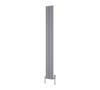 Reina Albano Aluminium Vertical Radiator - 1800 X 190mm - Silver