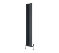 Reina Albano Aluminium Vertical Radiator - 1800 X 270mm - Anthracite