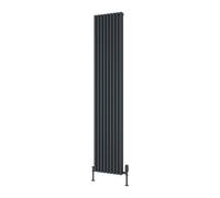 Reina Albano Aluminium Vertical Radiator - 1800 X 350mm - Anthracite