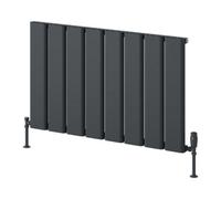 Reina Caldaro Horizontal Aluminium Panel Radiator - 600 X 995mm - Anthracite