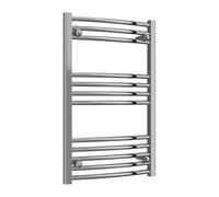 Reina Capo Curved Heated Designer Ladder Towel Rail - 800 X 500 mm - Chrome