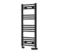 Reina Capo Flat Heated Designer Ladder Towel Rail - 1000 X 400 mm - Black