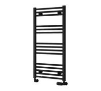 Reina Capo Flat Heated Designer Ladder Towel Rail - 1000 X 500 mm - Black