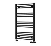 Reina Capo Flat Heated Designer Ladder Towel Rail - 1000 X 600 mm - Black