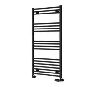 Reina Capo Flat Heated Designer Ladder Towel Rail - 1200 X 600 mm - Black