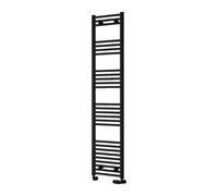Reina Capo Flat Heated Designer Ladder Towel Rail - 1800 X 400 mm - Black