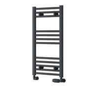 Reina Capo Flat Heated Designer Ladder Towel Rail - 800 X 400 mm - Anthracite
