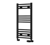 Reina Capo Flat Heated Designer Ladder Towel Rail - 800 X 400 mm - Black