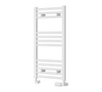 Reina Capo Flat Heated Designer Ladder Towel Rail - 800 X 400 mm - White