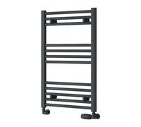 Reina Capo Flat Heated Designer Ladder Towel Rail - 800 X 500 mm - Anthracite