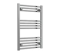 Reina Capo Flat Heated Designer Ladder Towel Rail - 800 X 500 mm - Chrome