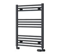 Reina Capo Flat Heated Designer Ladder Towel Rail - 800 X 600 mm - Anthracite