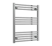 Reina Capo Flat Heated Designer Ladder Towel Rail - 800 X 600 mm - Chrome