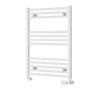 Reina Capo Flat Heated Designer Ladder Towel Rail - 800 X 600 mm - White