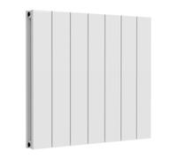 Reina Casina Horizontal Aluminium Double Panel Radiator - Size 600 X 660mm - White
