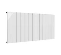 Reina Casina Horizontal Aluminium Single Panel Radiator - Size 600 X 1230mm - White