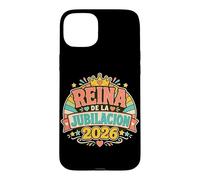 Reina De La Jubilacion Queen Badge Graphic Spanish Text Case for iPhone 15 Plus