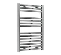 Reina Diva Curved Heated Designer Towel Rail - 800X500 - Chrome