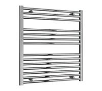 Reina Diva Flat Heated Designer Towel Rail - 800 X 750mm - Chrome