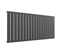 Reina Flat Horizontal Radiator Single - 600 X 1402 mm - Anthracite