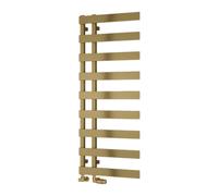 Reina Florina Modern Offset Towel Radiator - 1235 X 500 mm - Brushed Brass