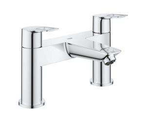Reina Grohe Bauloop Deck Mounted Ceramic Disc Technology 2 Lever Handle Bath Filler Tap 118mm Brass Chrome Finish