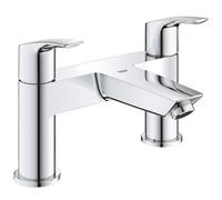 Reina Grohe Eurosmart Modern Bathroom Deck Mounted Two Handled Lever Bath Filler 230 X 158mm Chrome Finish Durable Metal Ceramic Valves