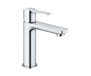 Reina Grohe Lineare Modern Bathroom Deck Mounted Silkmove Single Lever Mono Basin Mixer 180mm With Pop Up Waste Set Chrome Finish
