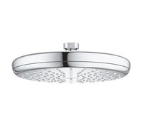 Reina Grohe Modern Bathroom Tempesta Round Anti-Limescale Rain Spray Shower Head 210mm Chrome Finish Suitable For Instantaneous Heater