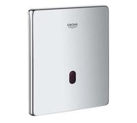 Reina Grohe Tectron Skate Modern Bathroom Rectangular Infrared Sensor Electronic Toilet Urinal Flush 230V Chrome Plated 144X116mm