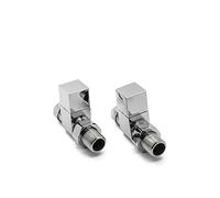 Reina Loge Straight Steel Radiator & Towel Rail Valve Chrome Polished
