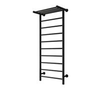Reina Maira Dry Electric Towel Radiator With Top Shelf - 1190 X 500mm - Black