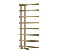 Reina Matera Modern Heated Towel Rail - 998 X 500 mm - Brushed Brass