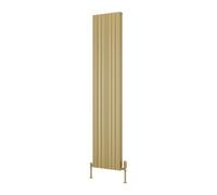 Reina Melvin Aluminium Vertical Flat Panel Radiator - 1800 X 360mm - Brass