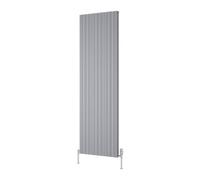 Reina Melvin Aluminium Vertical Flat Panel Radiator - 1800 X 540mm - Silver