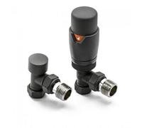 Reina Modal Trv Angled Radiator Valve And Lockshield - Anthracite