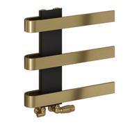 Reina Panaro Modern Heater Towel Rail - 500 X 500 mm - Brushed Brass